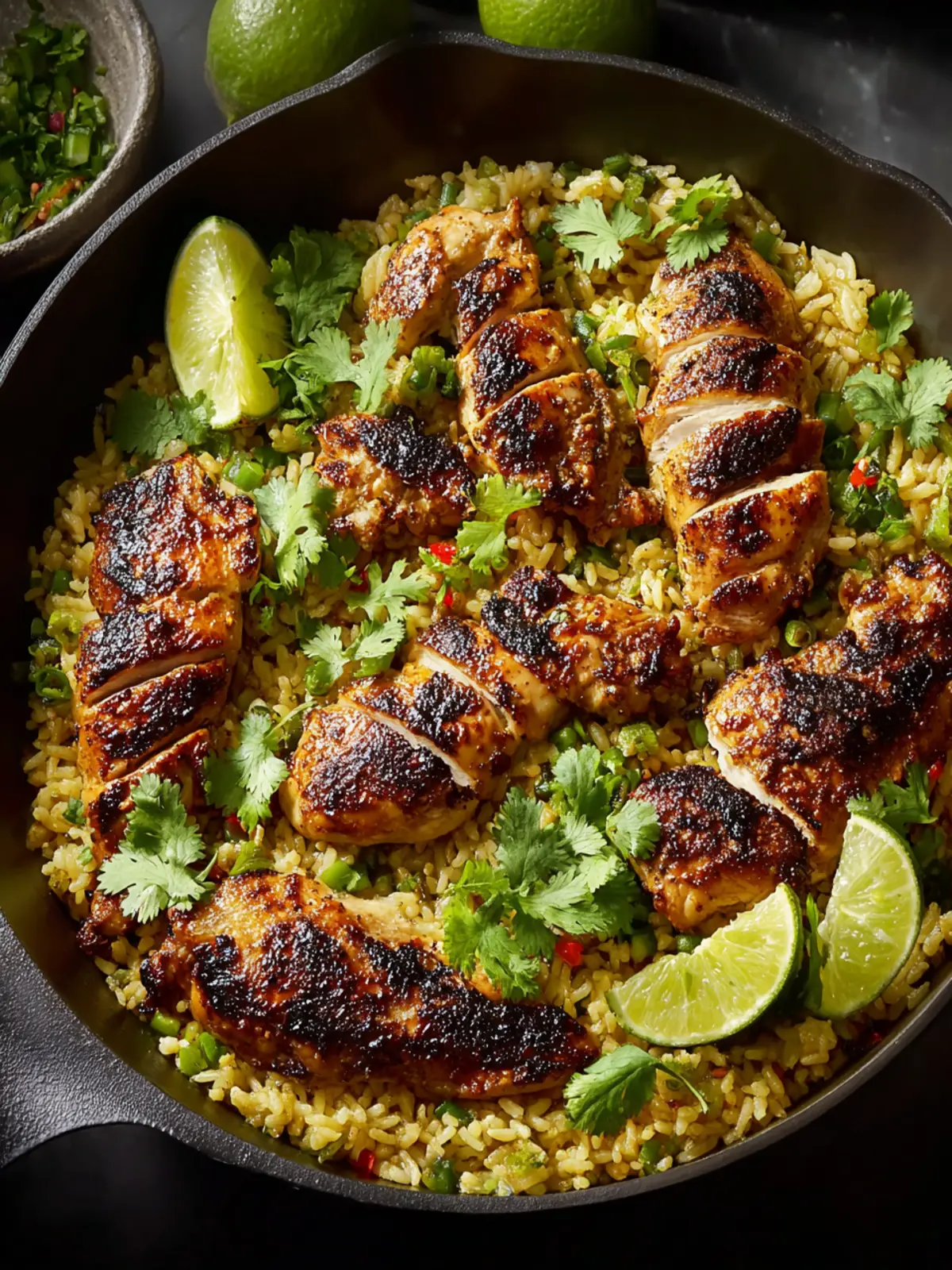 One Pan Cilantro Lime Chicken and Rice First Image