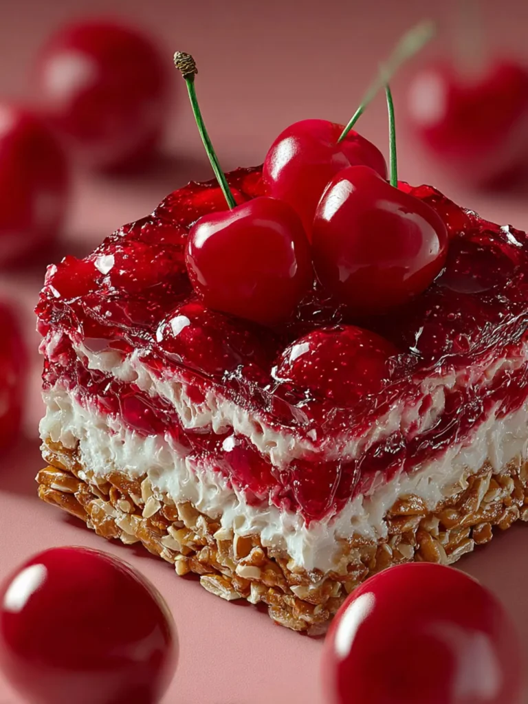 Cherry Pretzel Squares First Image