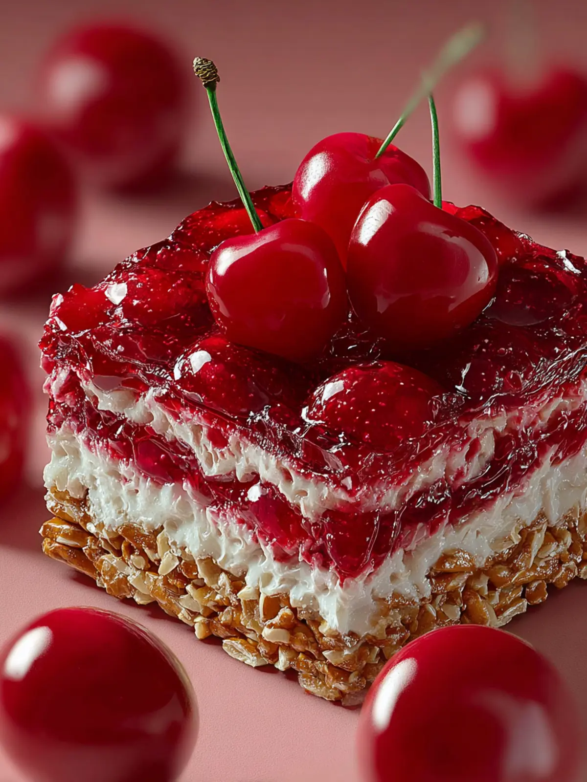 Cherry Pretzel Squares First Image