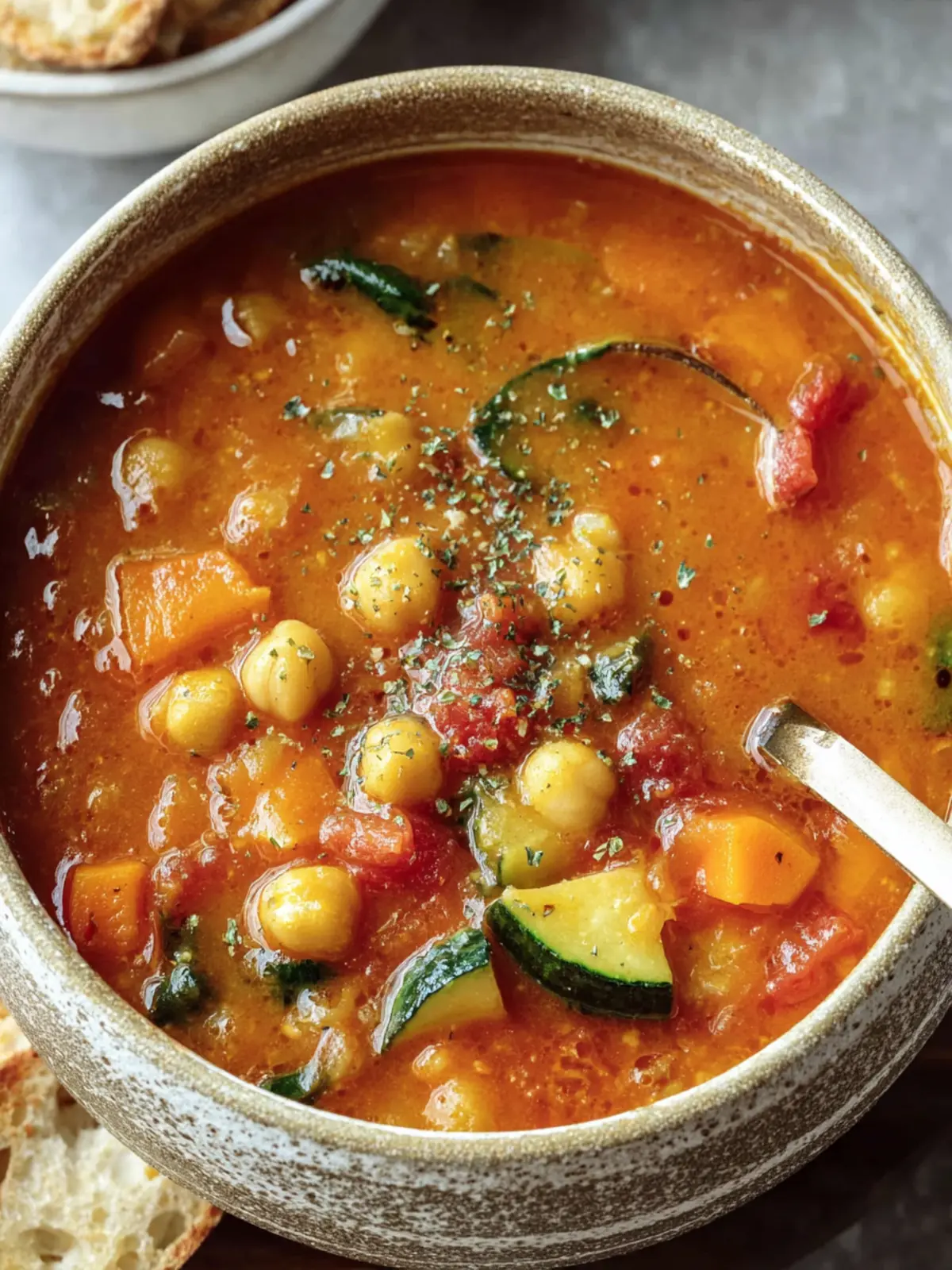 Smoky Mediterranean Chickpea Soup with Tomato, Simple First Image