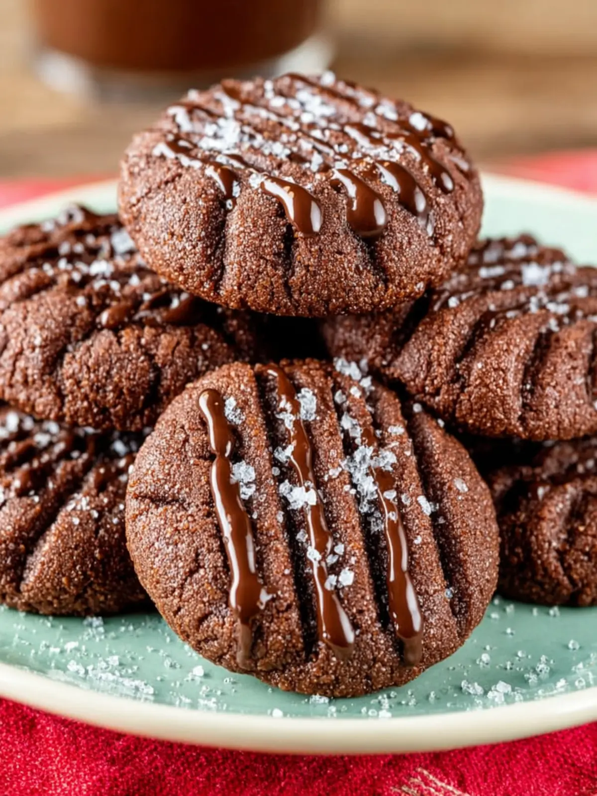 Chocolate Shortbread Cookies (Flourless, Sugar-Free) First Image