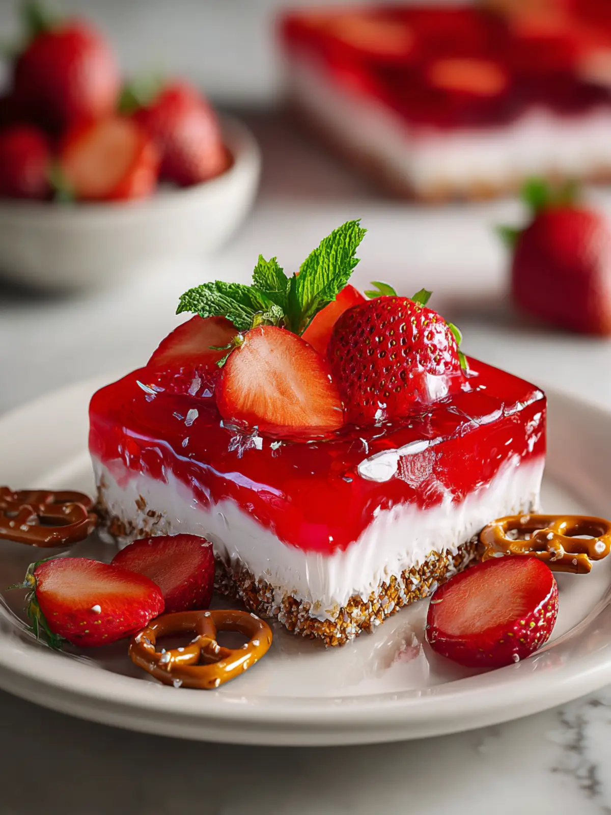 Strawberry Pretzel Salad First Image