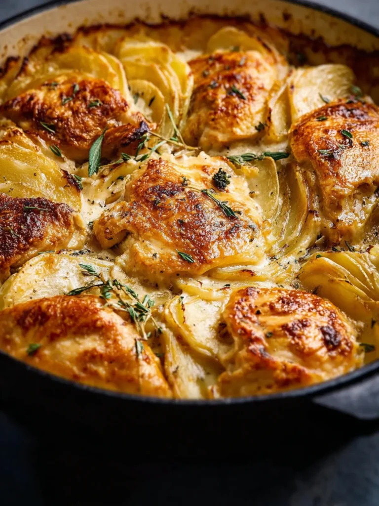 One Pan Chicken and Potatoes Dauphinoise First Image