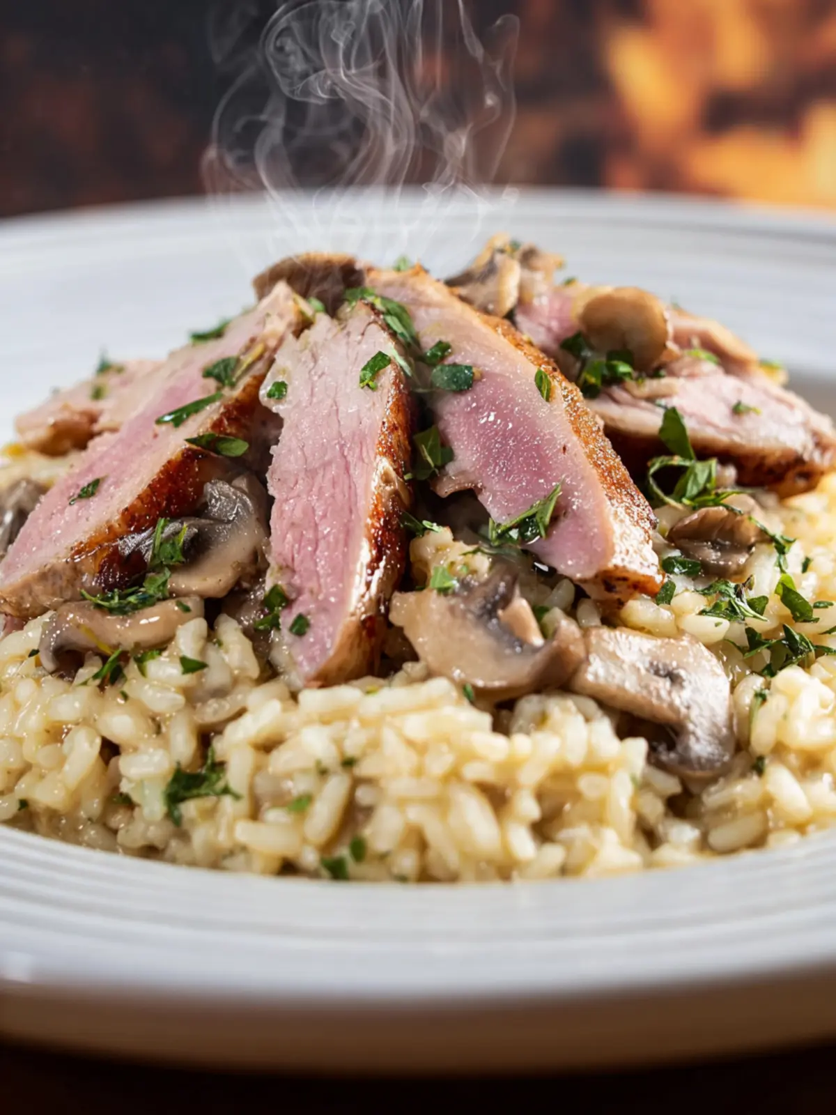 Smoked Duck and Mushroom Risotto First Image