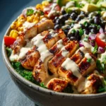 Delicious Chipotle Chicken Bowl with Black Beans & Creamy Sauce First Image