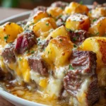 Hearty Slow Cooker Steak & Cheddar Potato Casserole Recipe First Image