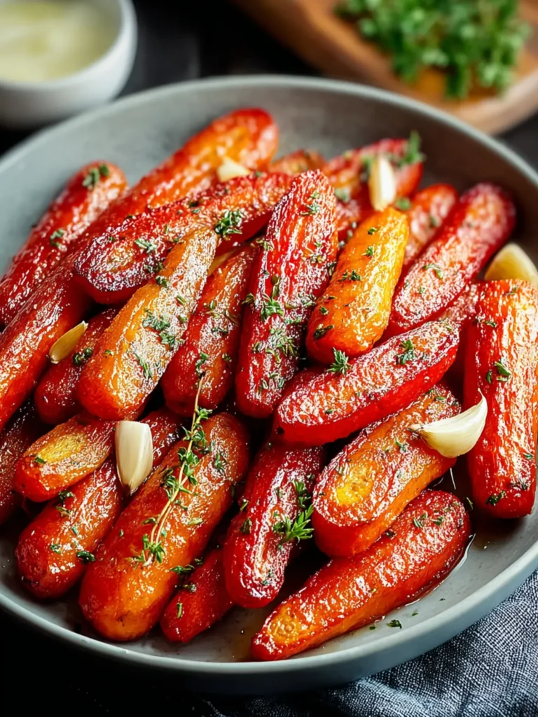 Irresistible Caramelized Honey Glazed Carrots with Garlic First Image