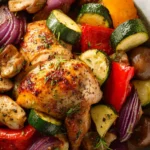 10 minute Roasted Chicken and Vegetables – Air Fryer Recipe First Image