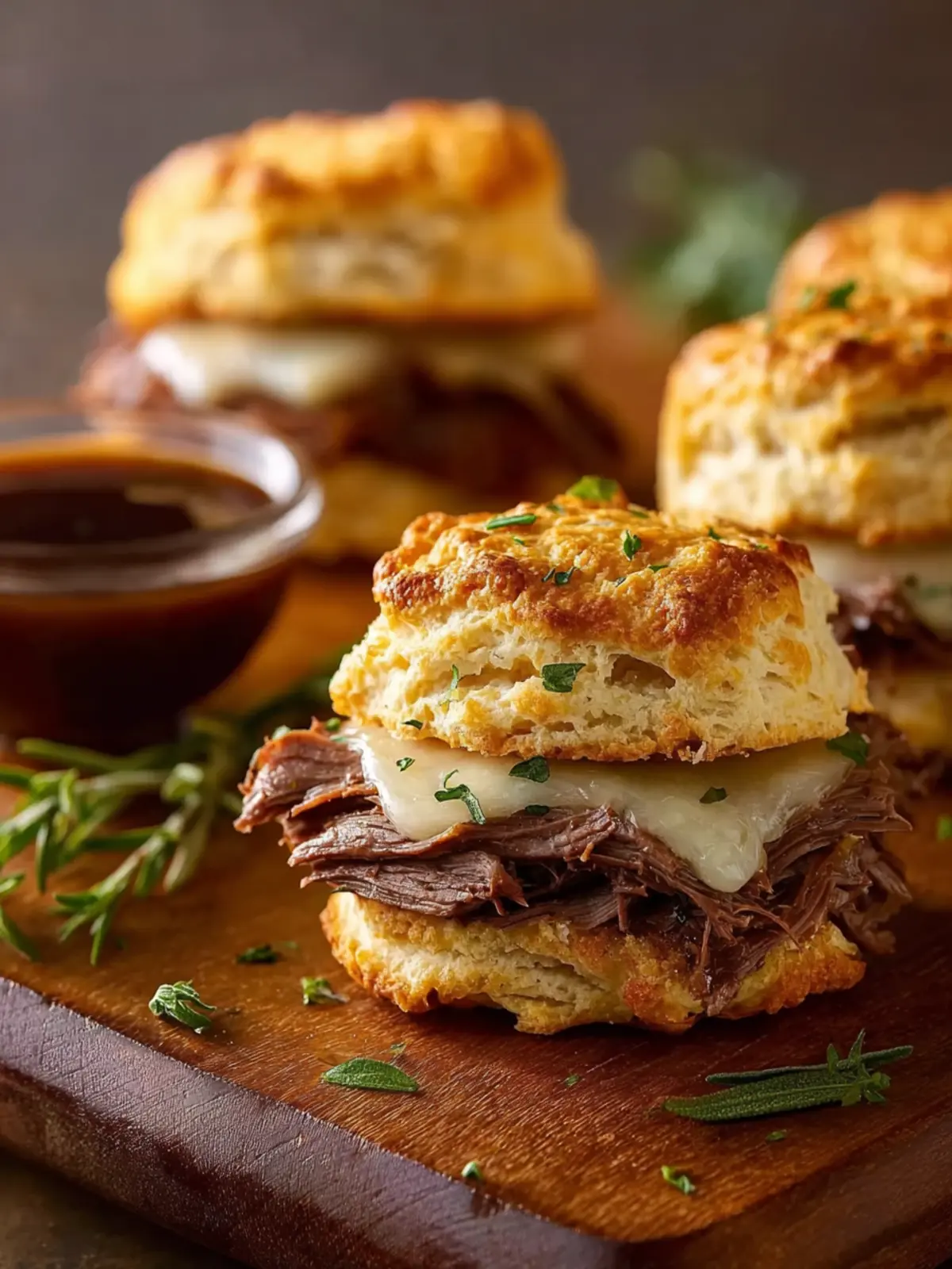 Baked French Dip Biscuits First Image