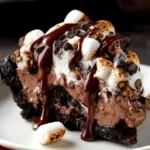 Chocolate Fudge Marshmallow Oreo Brownie Pie First Image