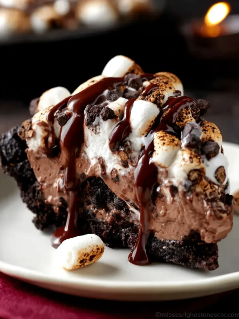 Chocolate Fudge Marshmallow Oreo Brownie Pie First Image
