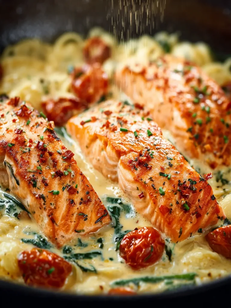 Creamy Garlic Butter Salmon Skillet First Image