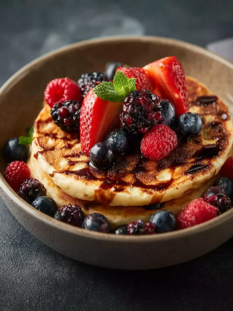 High Protein Pancake Bowl Recipe for Meal Prep First Image