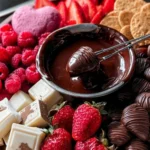 Indulge in a Stunning Valentine’s Day Chocolate Fondue Board First Image