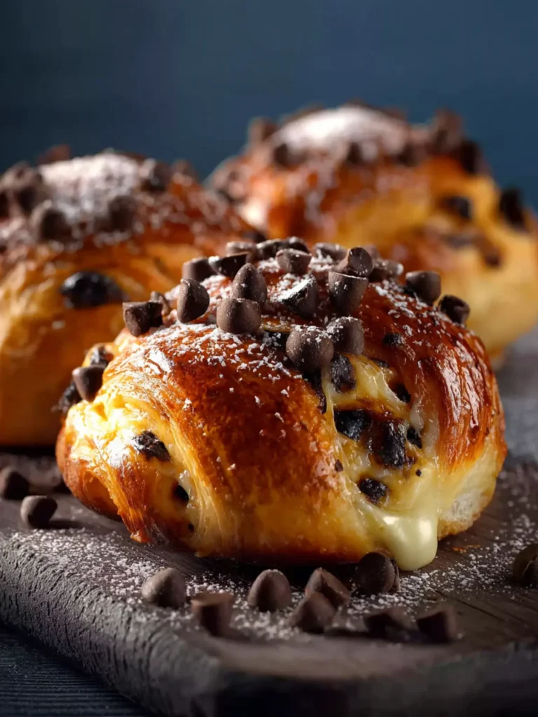 Indulgent Chocolate Chip Custard Brioches First Image