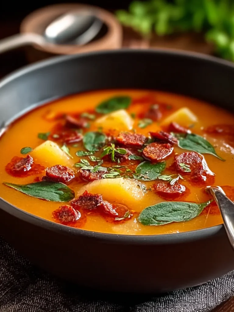 Irresistible Spanish Potato Soup with Chorizo Recipe First Image