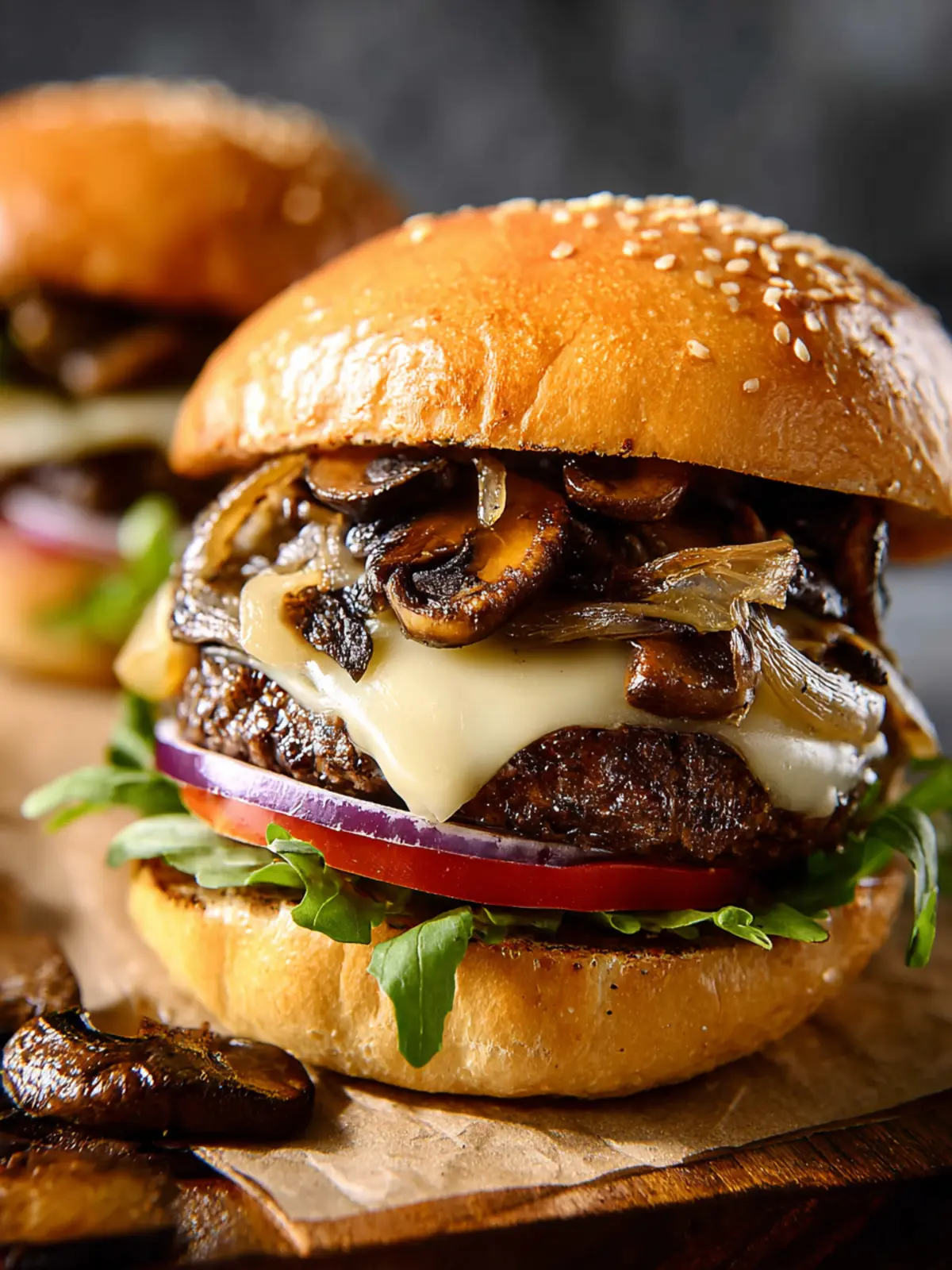 Mushroom Swiss Burger Recipe First Image