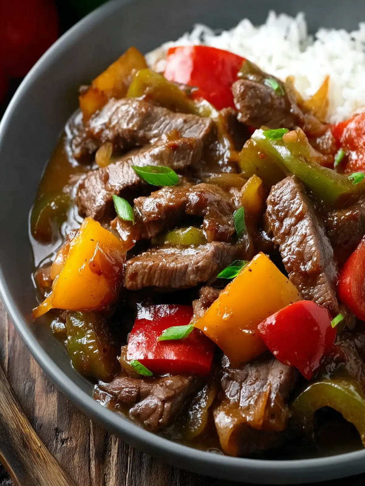 Slow Cooker Pepper Steak First Image