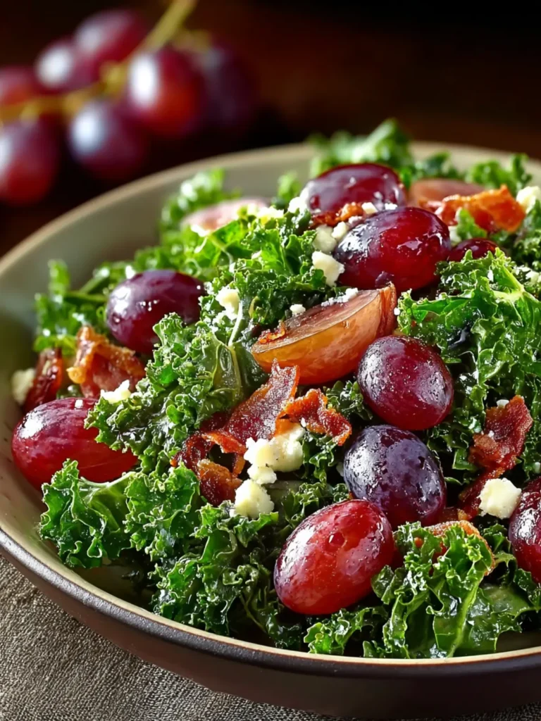 Irresistible Warm Kale Salad with Roasted Grapes Recipe First Image
