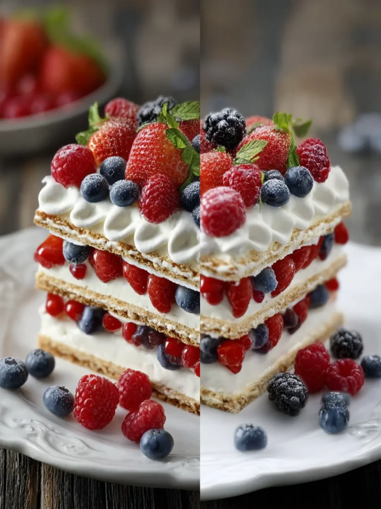 Easy No-Bake Berry Icebox Cake Recipe First Image