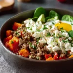 Gluten-Free High Protein Cottage Cheese Ground Beef Bowl First Image