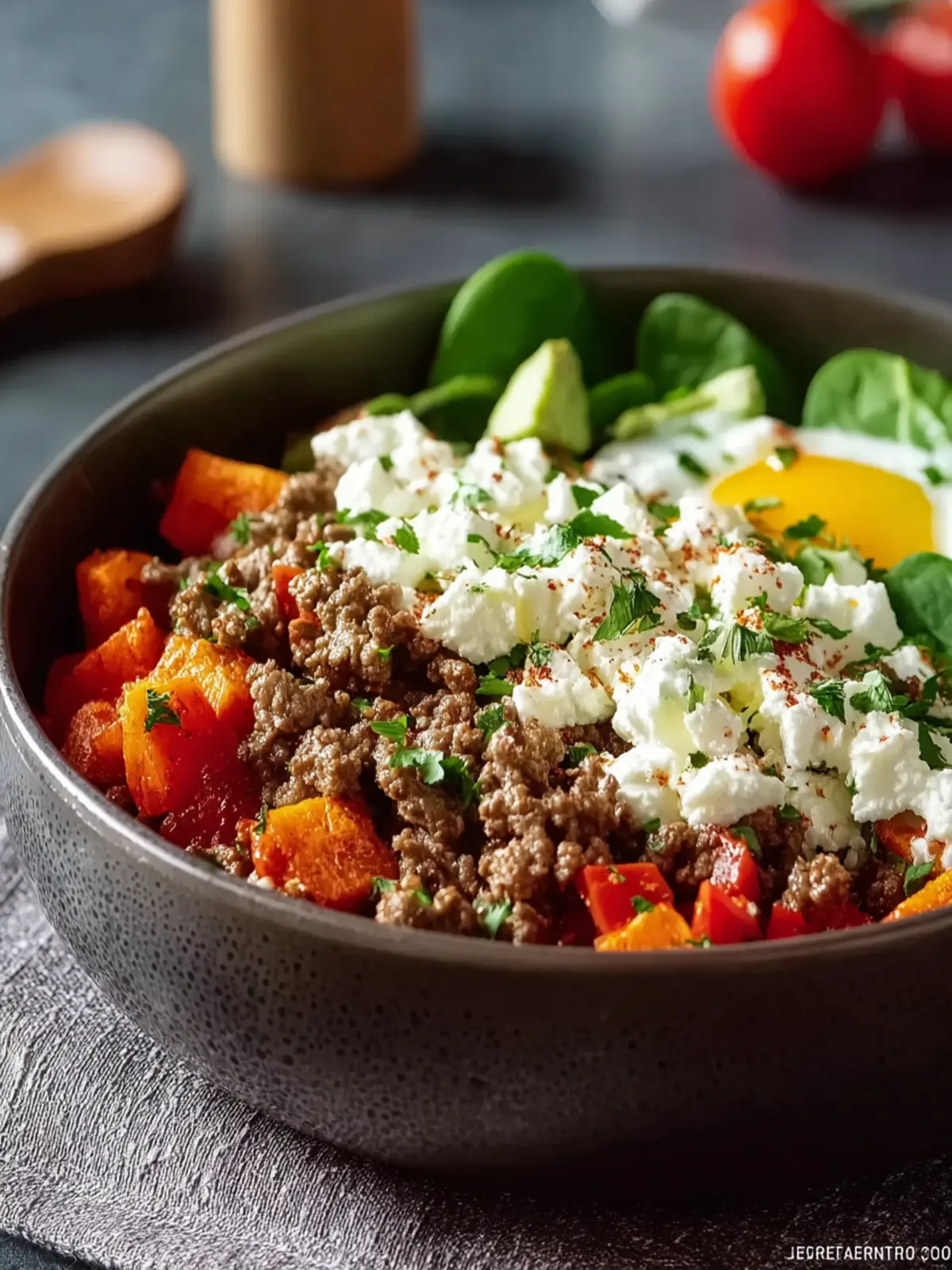 Gluten-Free High Protein Cottage Cheese Ground Beef Bowl First Image