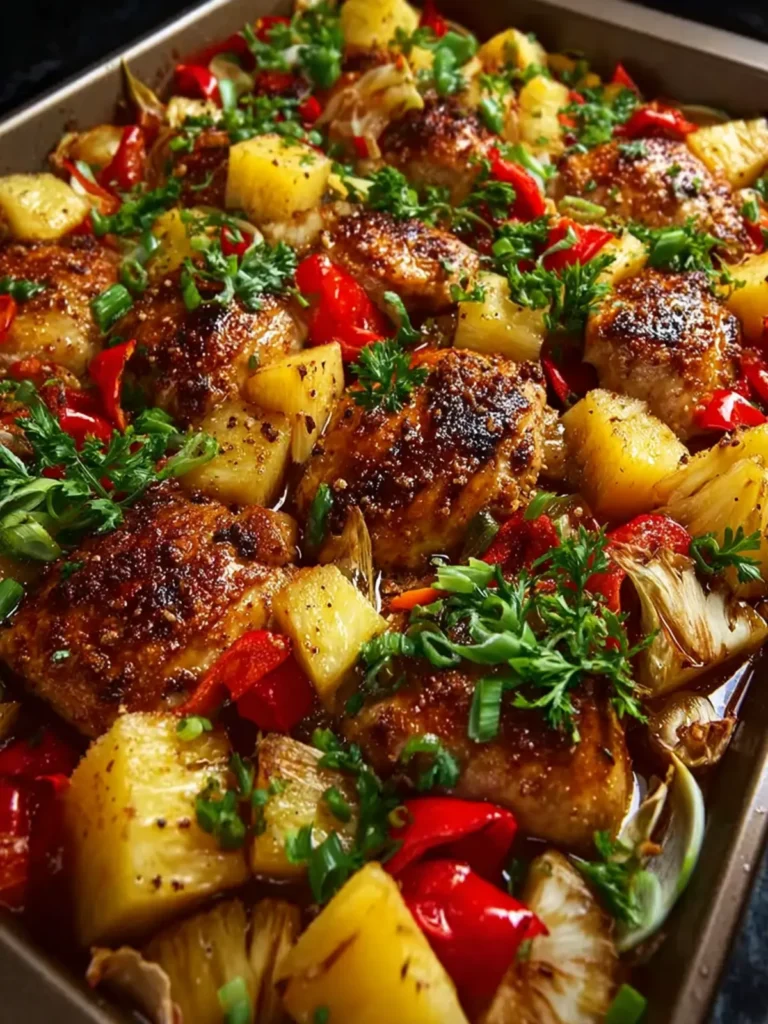 Sheet Pan Hawaiian Chicken with Pineapple First Image