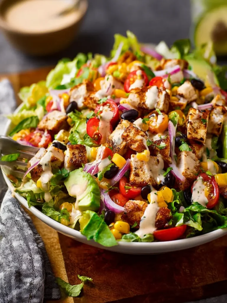 Chopped Southwest Chicken Salad with a Tahini Lime Dressing First Image