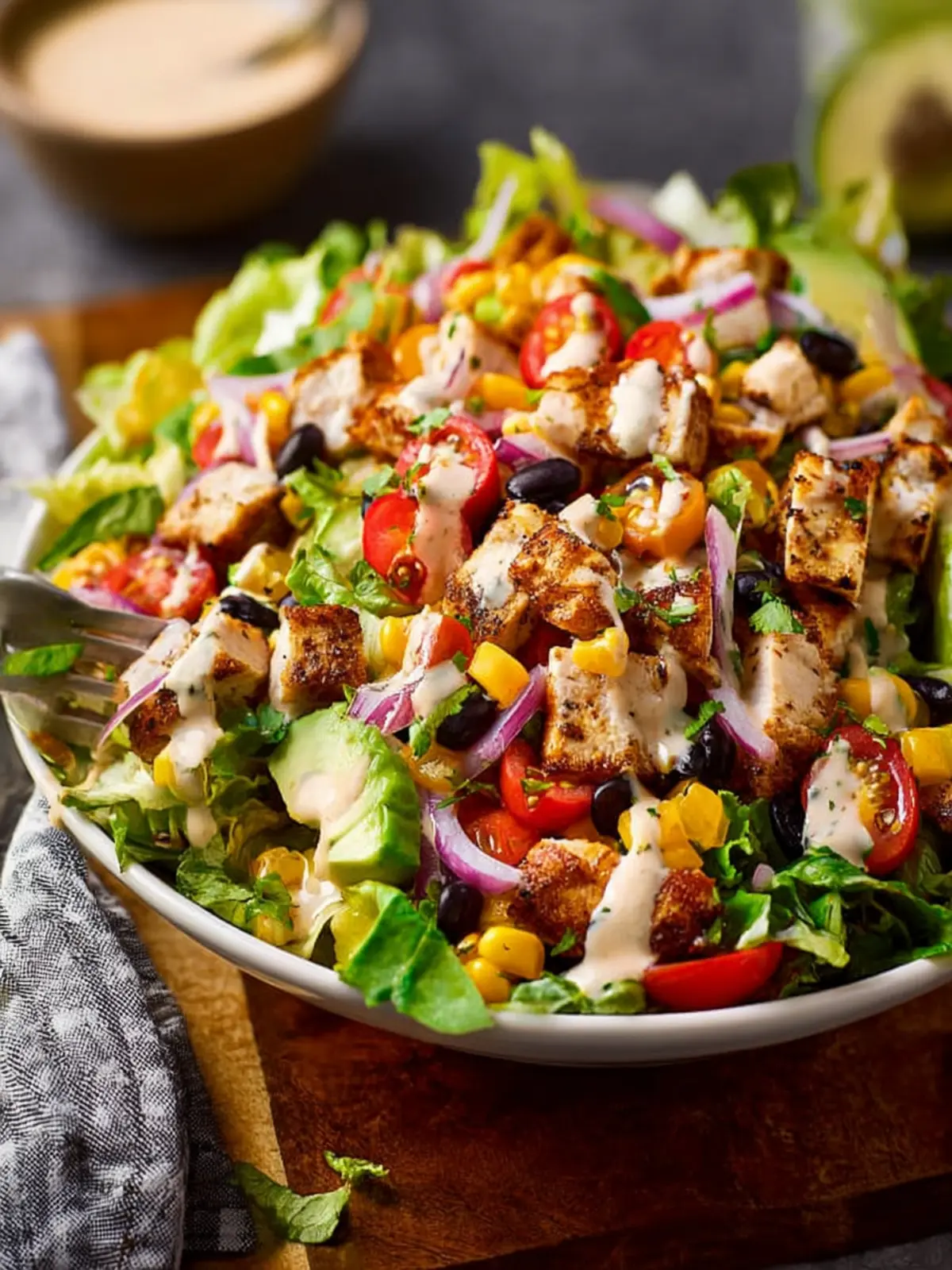 Chopped Southwest Chicken Salad: Easy Tahini Lime Delight