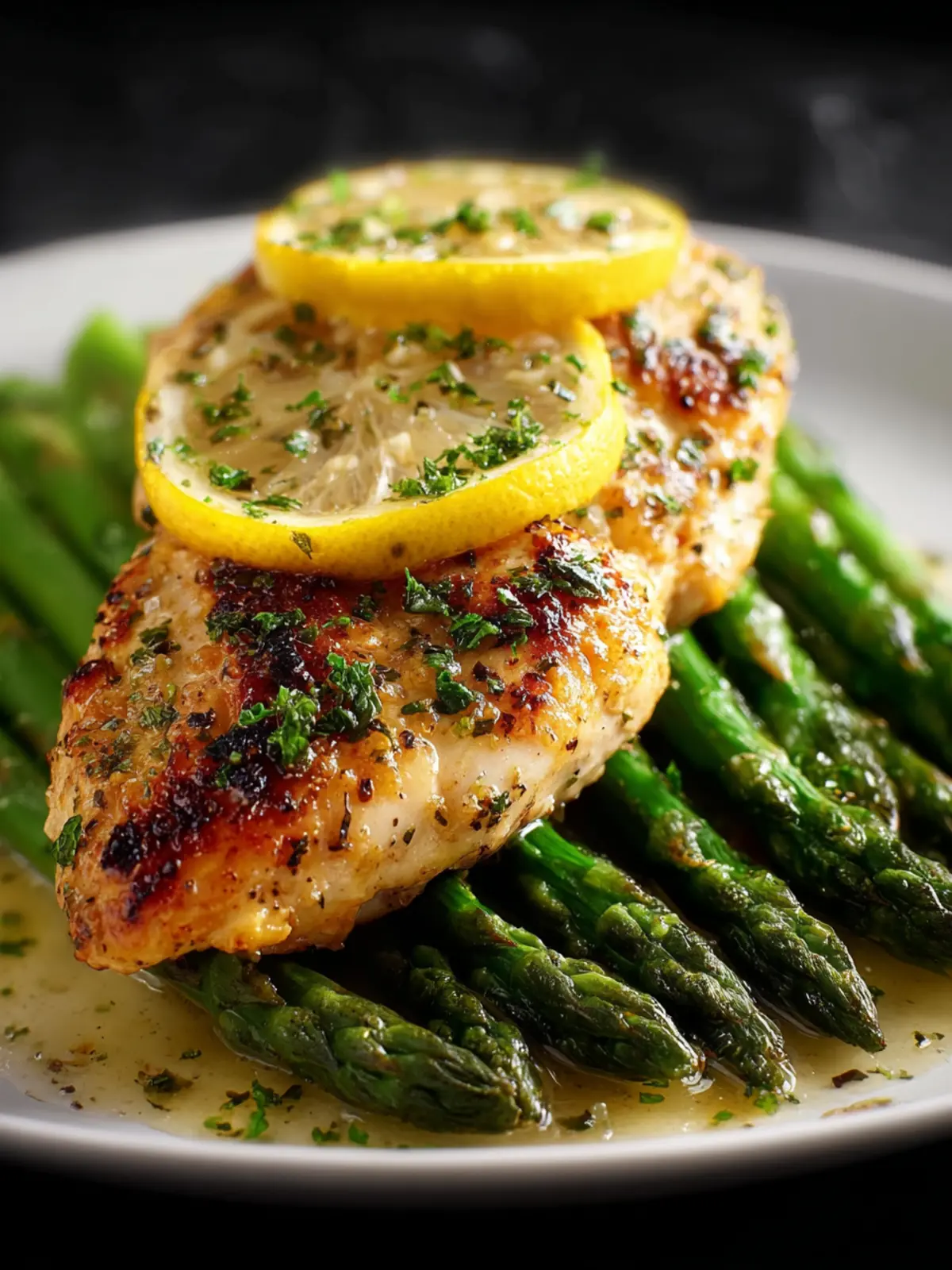 Lemon Garlic Chicken With Asparagus First Image