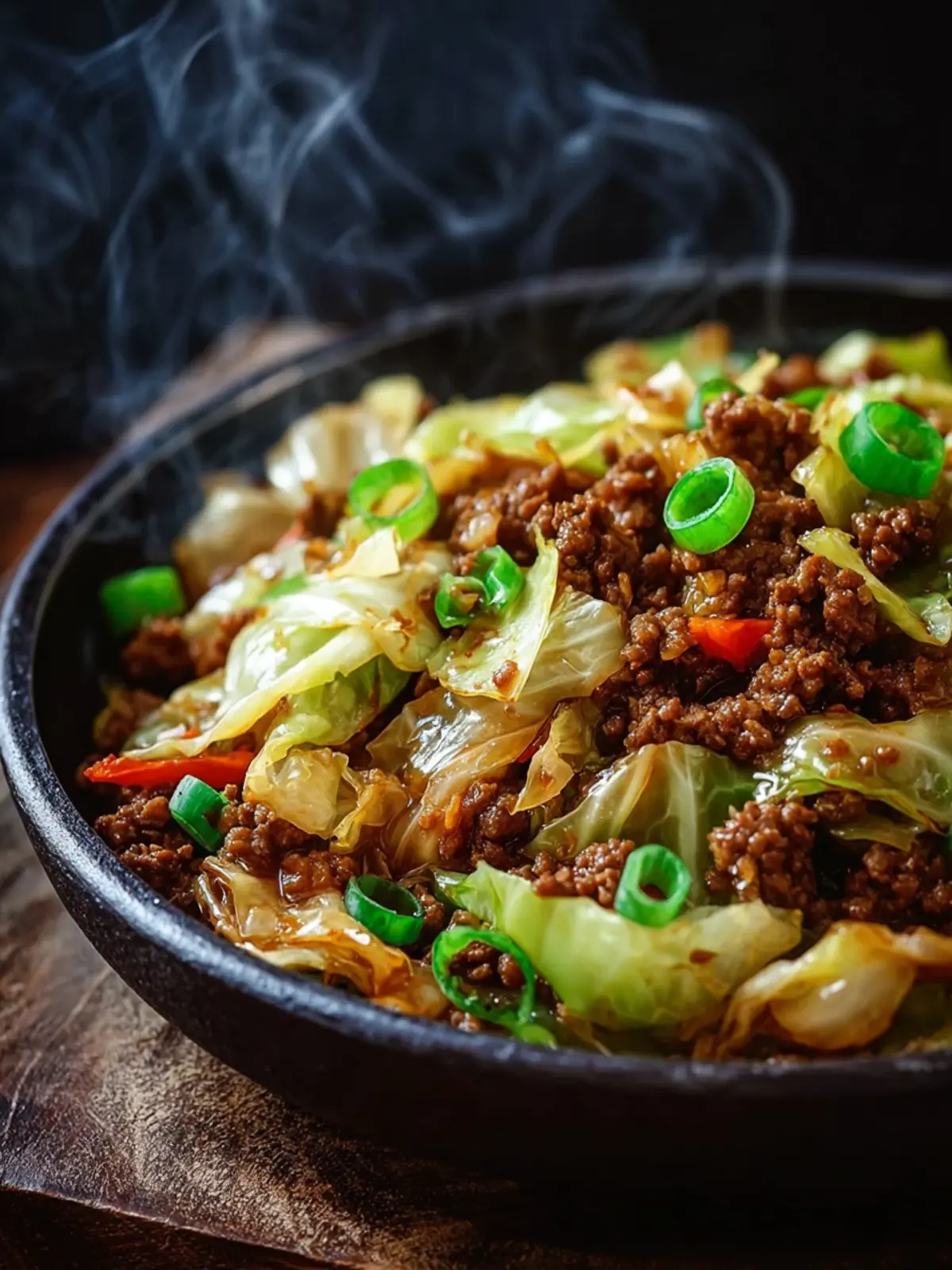 Low Carb Mongolian Ground Beef Cabbage – Easy Keto Meal First Image