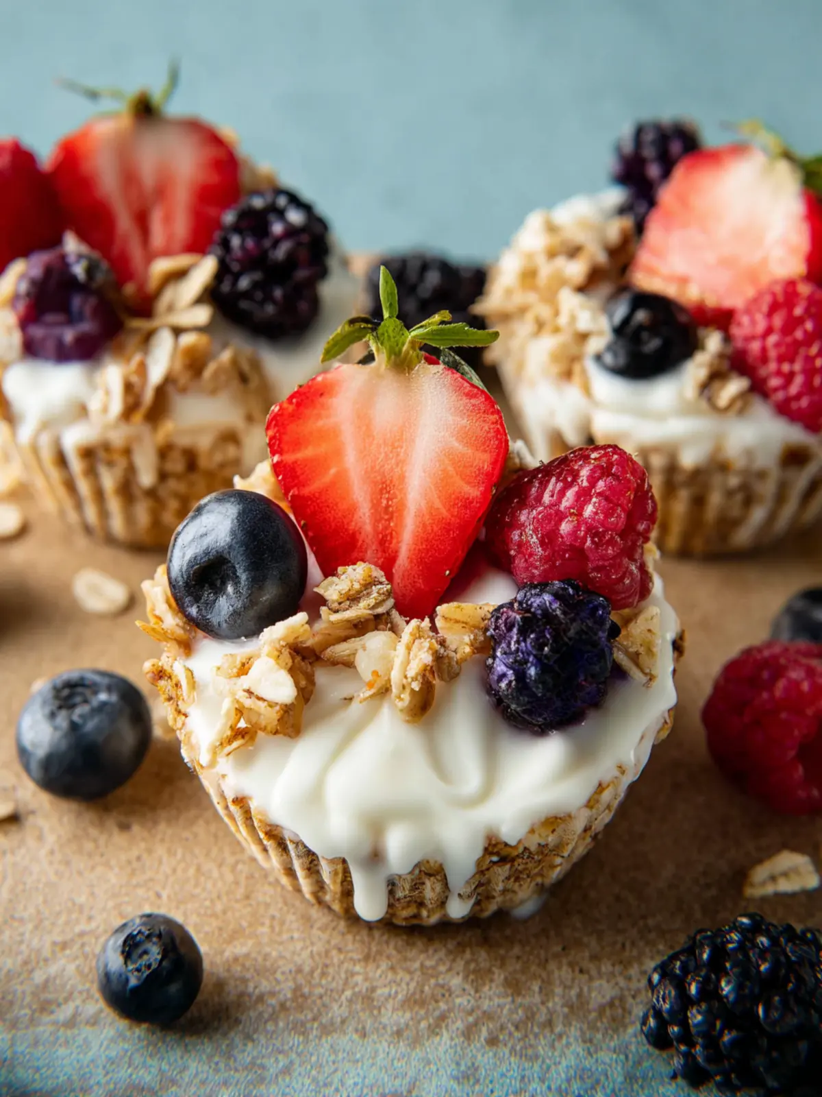 Frozen yogurt granola cups First Image