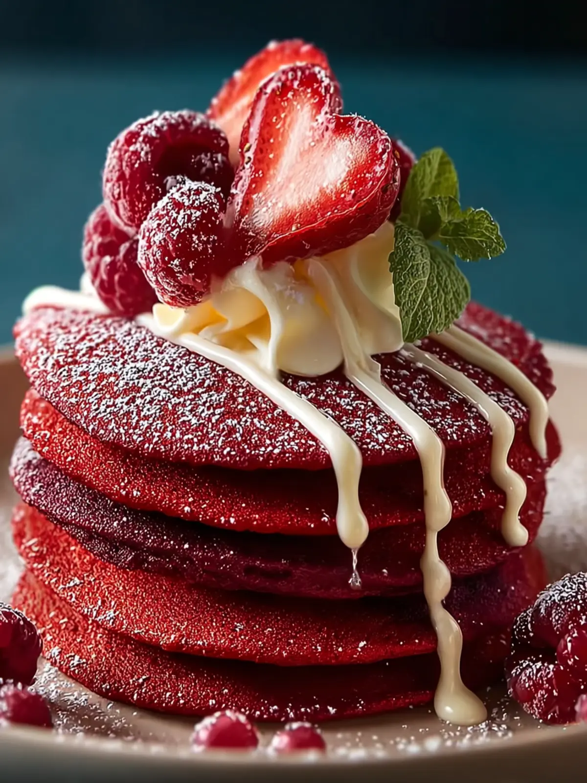 Red Velvet Pancakes First Image