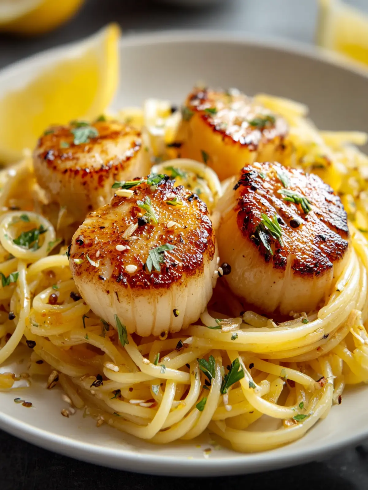 Scallops with Pasta First Image