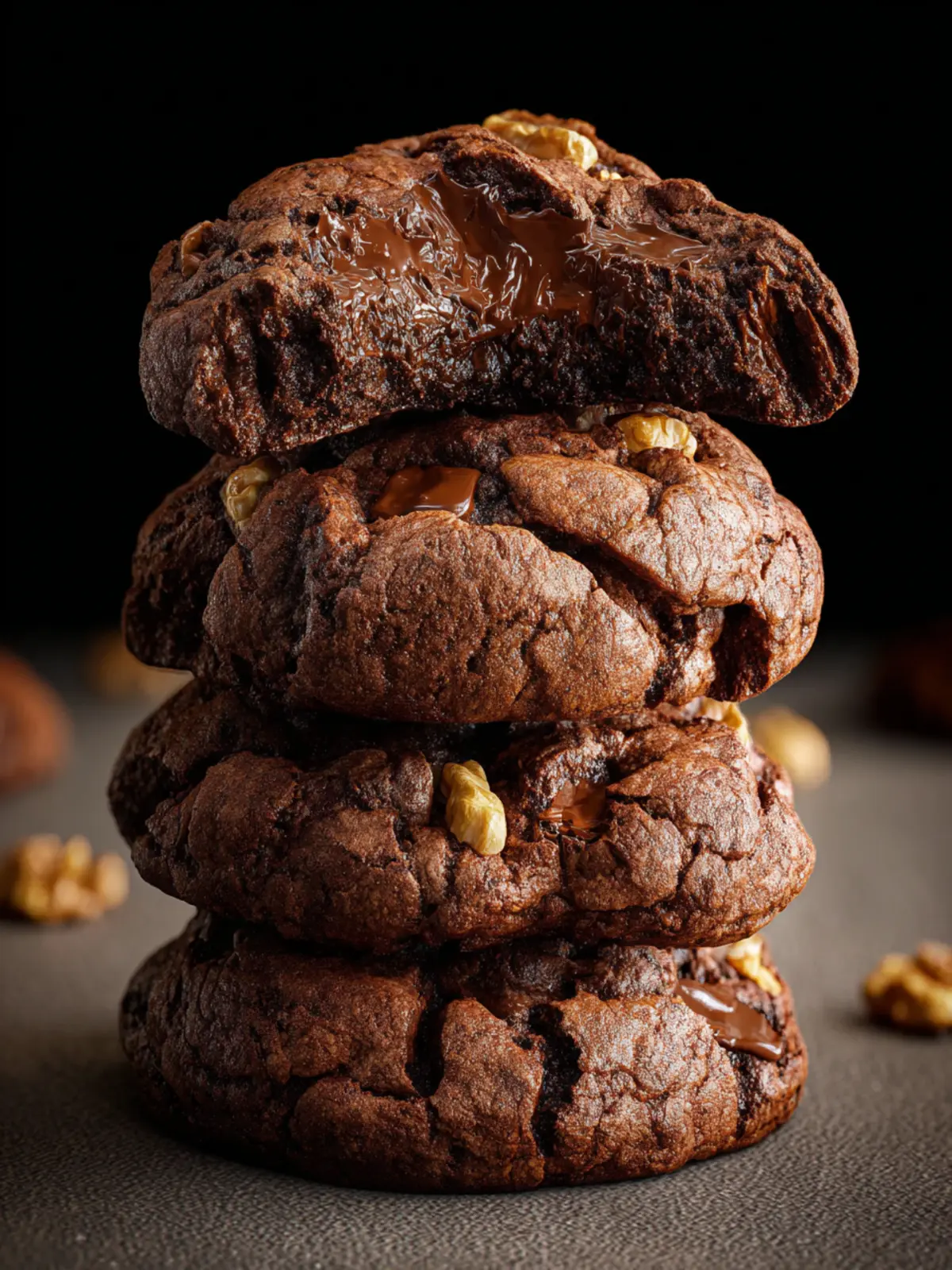 nyc-style chocolate walnut cookies First Image