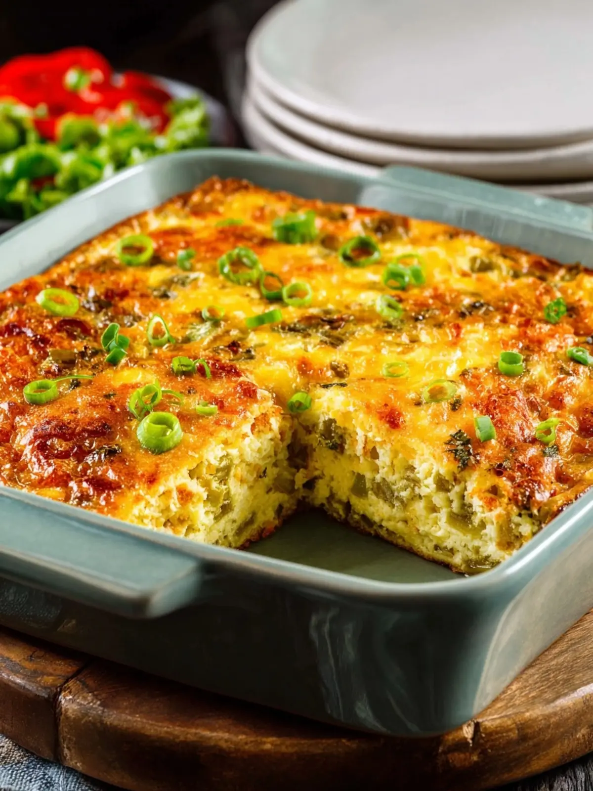 Cheesy Green Chile Breakfast Casserole: Indulgent Morning Bliss
