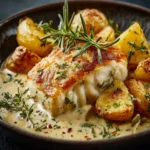 Cod and Potatoes with Rosemary Cream Sauce First Image