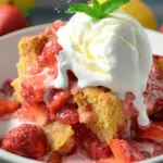 Lemon Basil Strawberry Cobbler First Image