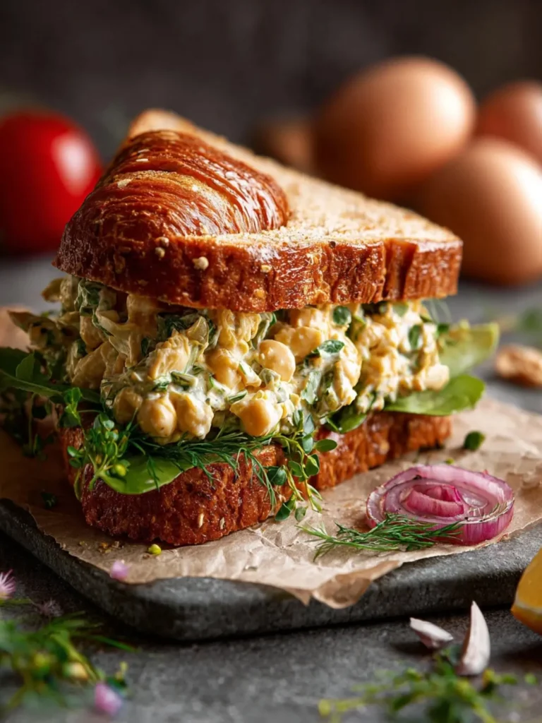 Mashed Chickpea Salad Sandwich (or a dip!) First Image