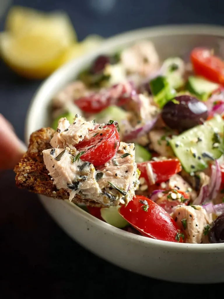 Quick Mediterranean Tuna Salad with No Mayo (Healthy) First Image